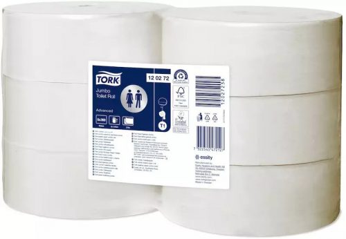 Tork toalettpapír T1 Jumbo Advanced - 2 r., fehér, 360m/tek, 6 tek/karton