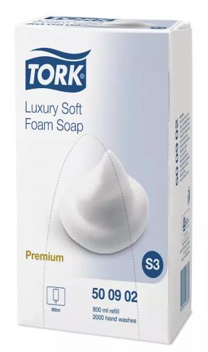 Tork habszappan S3 Premium, 800ml/db, 4db/karton