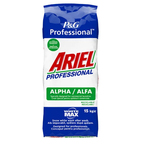 Ariel mosópor 15kg univerzális Alpha Whitemax (40db/raklap)