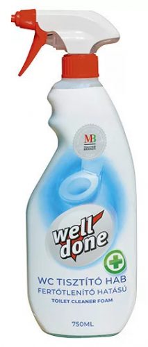 Well Done WC tisztító hab szórófejes, fertőtlenítő hatású 750ml (18db/karton)