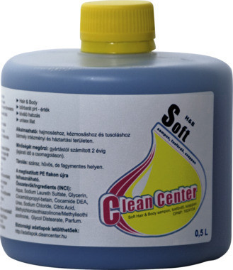 Clean Center Soft hair&body sampon, tusfürdő szappan 0,5L (8db/karton)