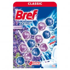   Bref wc tisztító golyós Mega Pack (3DB-OS, 9csg/karton) power aktiv 3X50g lavender