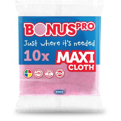 BonusPRO MAXI Általános törlőkendő pink 10db/csg  (20csg/karton)