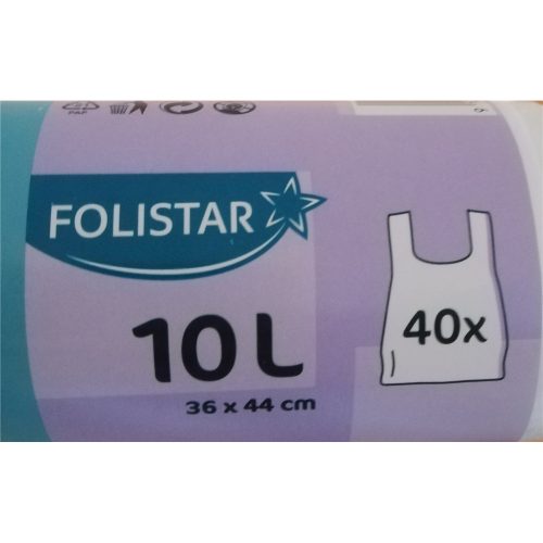 Folistar szemeteszsák 10L, 50db/tek, 40tek/karton