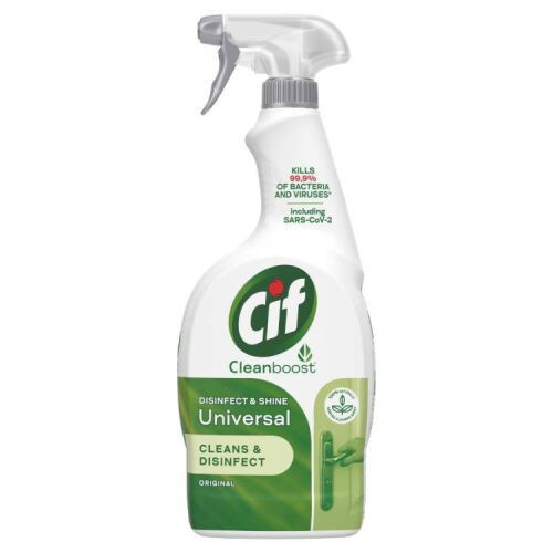 Cif Cleanboost, Disinfect & Shine fertőtlenítő spray, 750ml